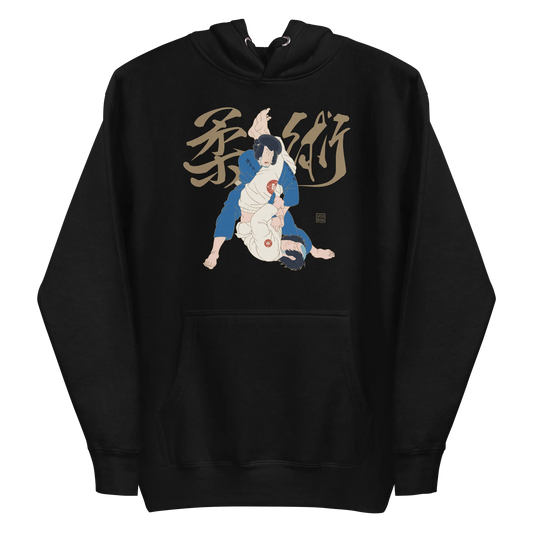 Jiu Jitsu Brazilian Martial Japanese Ukiyo-e Unisex Hoodie 4 - Black / S