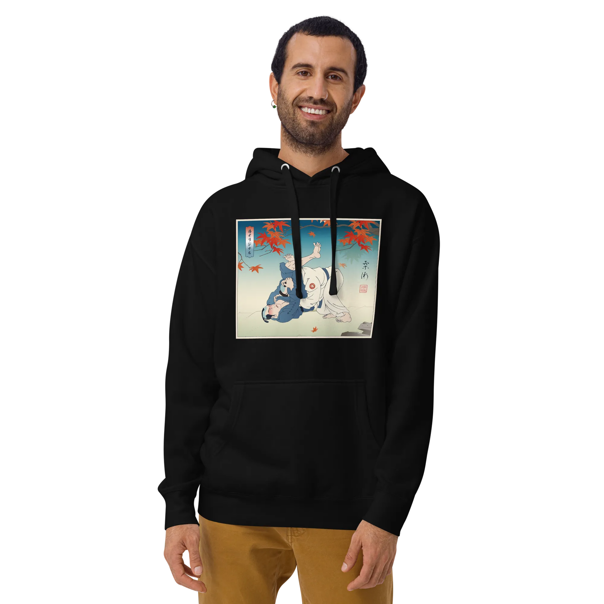 Jiu Jitsu Brazilian Martial Japanese Ukiyo-e Unisex Hoodie 5 -