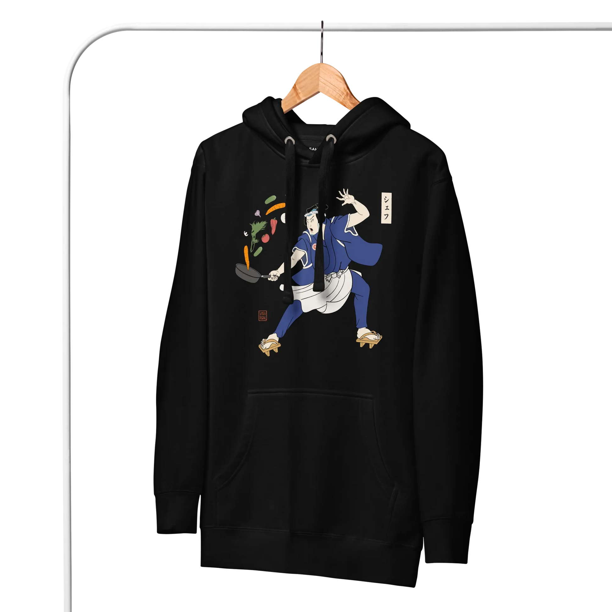 Samurai Chef Japanese Ukiyo-e Unisex Hoodie - Samurai Original