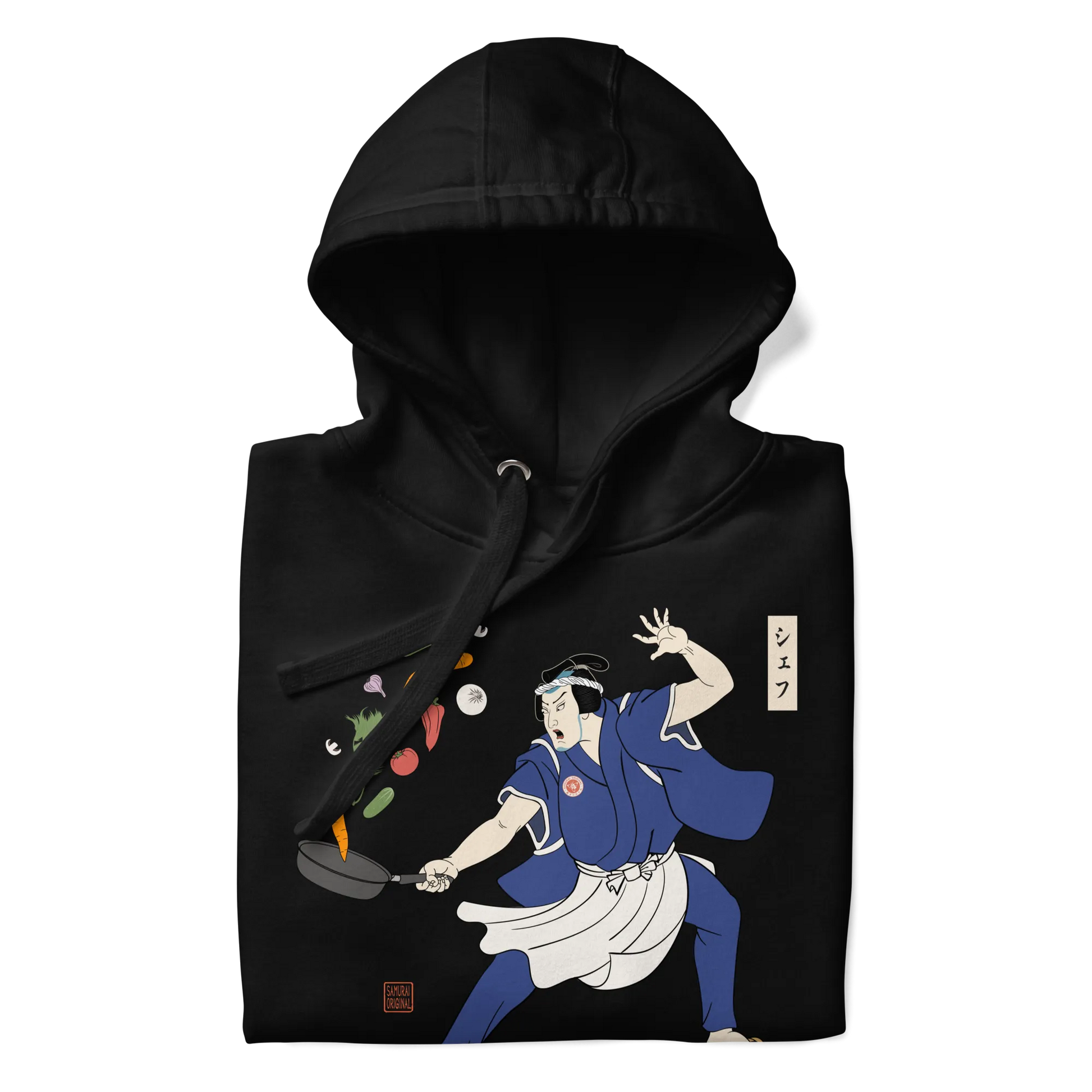 Samurai Chef Japanese Ukiyo-e Unisex Hoodie - Samurai Original