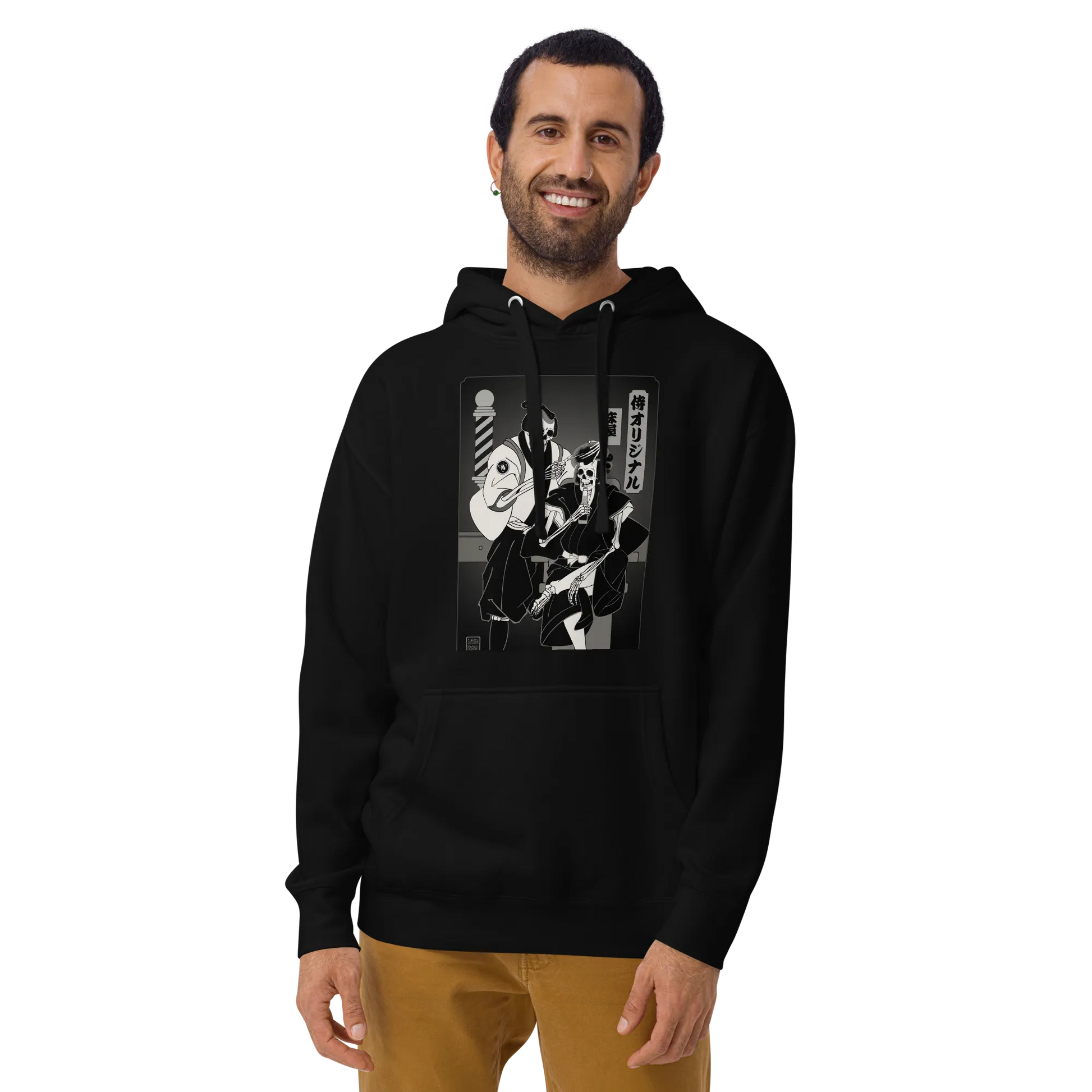 Samurai Barber Japanese Ukiyo-e Unisex Hoodie - Samurai Original