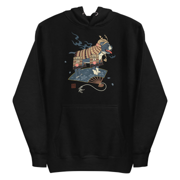 Samurai Bulldog Japanese Ukiyo-e Unisex Hoodie - Samurai Original