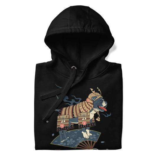 Samurai Bulldog Japanese Ukiyo-e Unisex Hoodie - Samurai Original