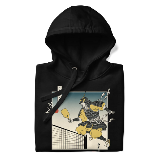 Samurai Pickleball Japanese Ukiyo-e Unisex Hoodie 3