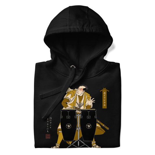 Samurai Playing the Conga Drums Ukiyo-e Unisex Hoodie