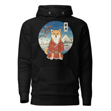 Dog Shiba Inu Samurai Ukiyo-e Funny Unisex Hoodie