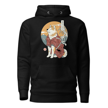 Samurai Dog Akita Best Friend Ukiyo-e Unisex Hoodie