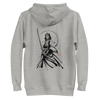 Female Samurai Sumi-e Japanese Ink Unisex Hoodie - Carbon Grey / S