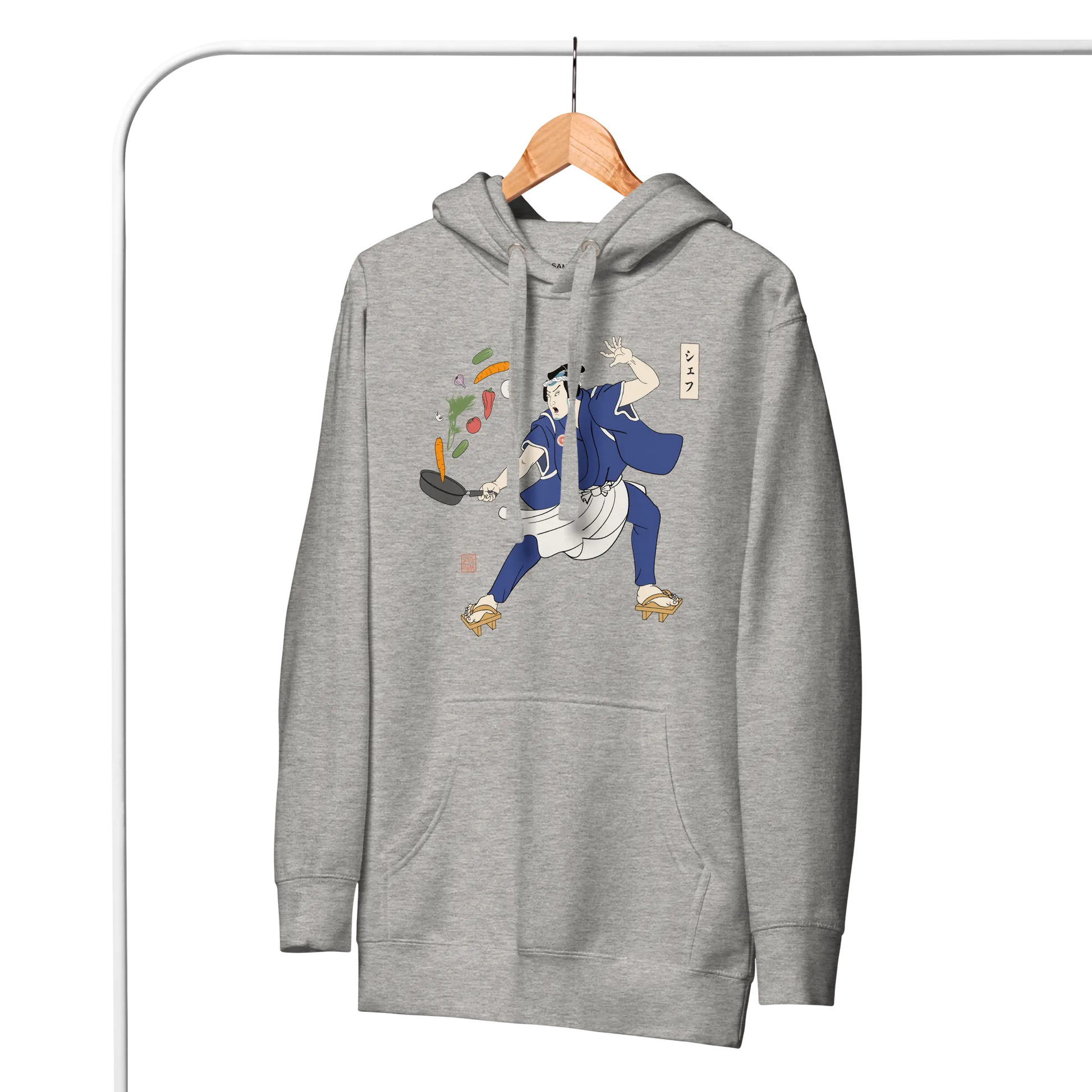 Samurai Chef Japanese Ukiyo-e Unisex Hoodie - Samurai Original