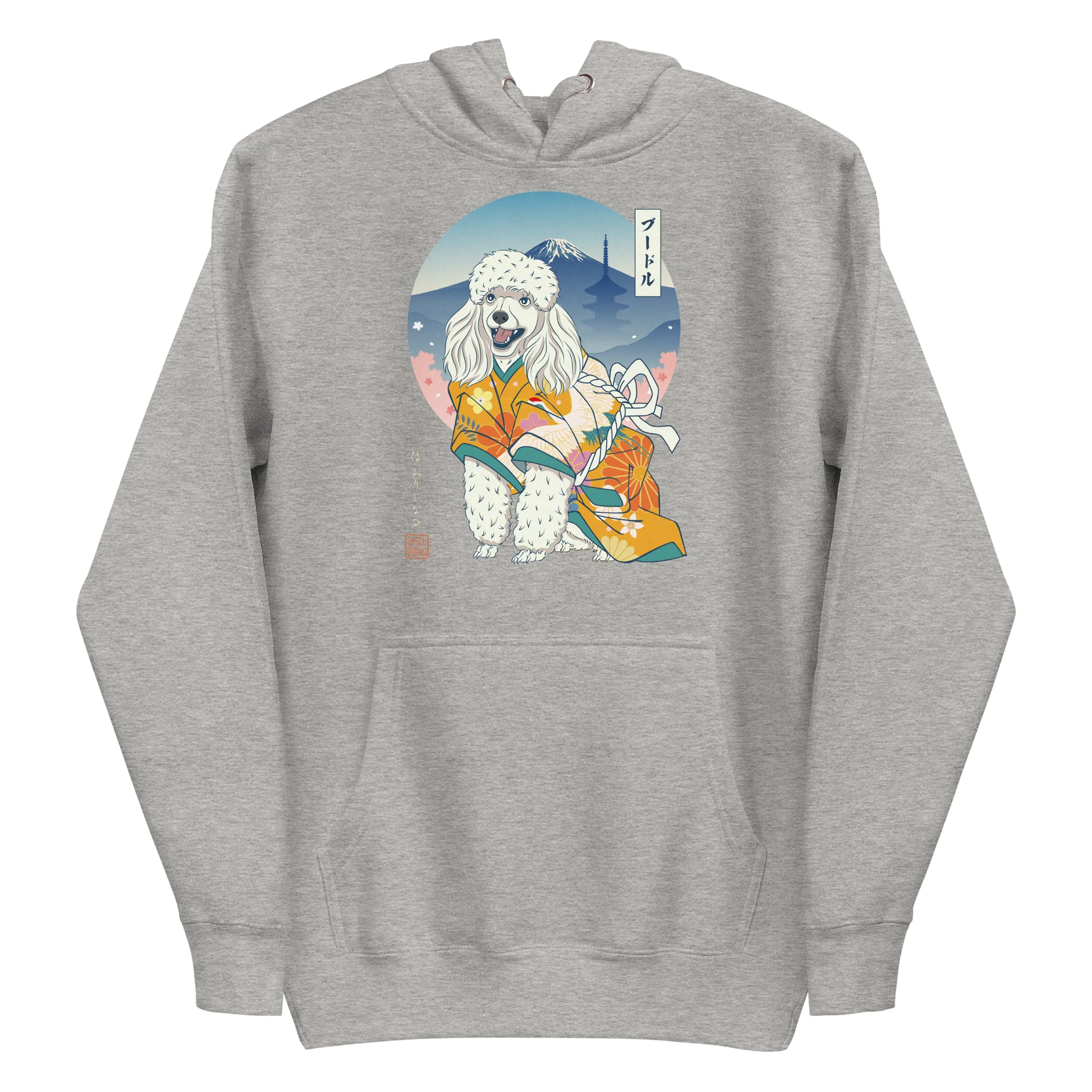 Poodle Dog Japanese Ukiyo-e Unisex Hoodie - Samurai Original