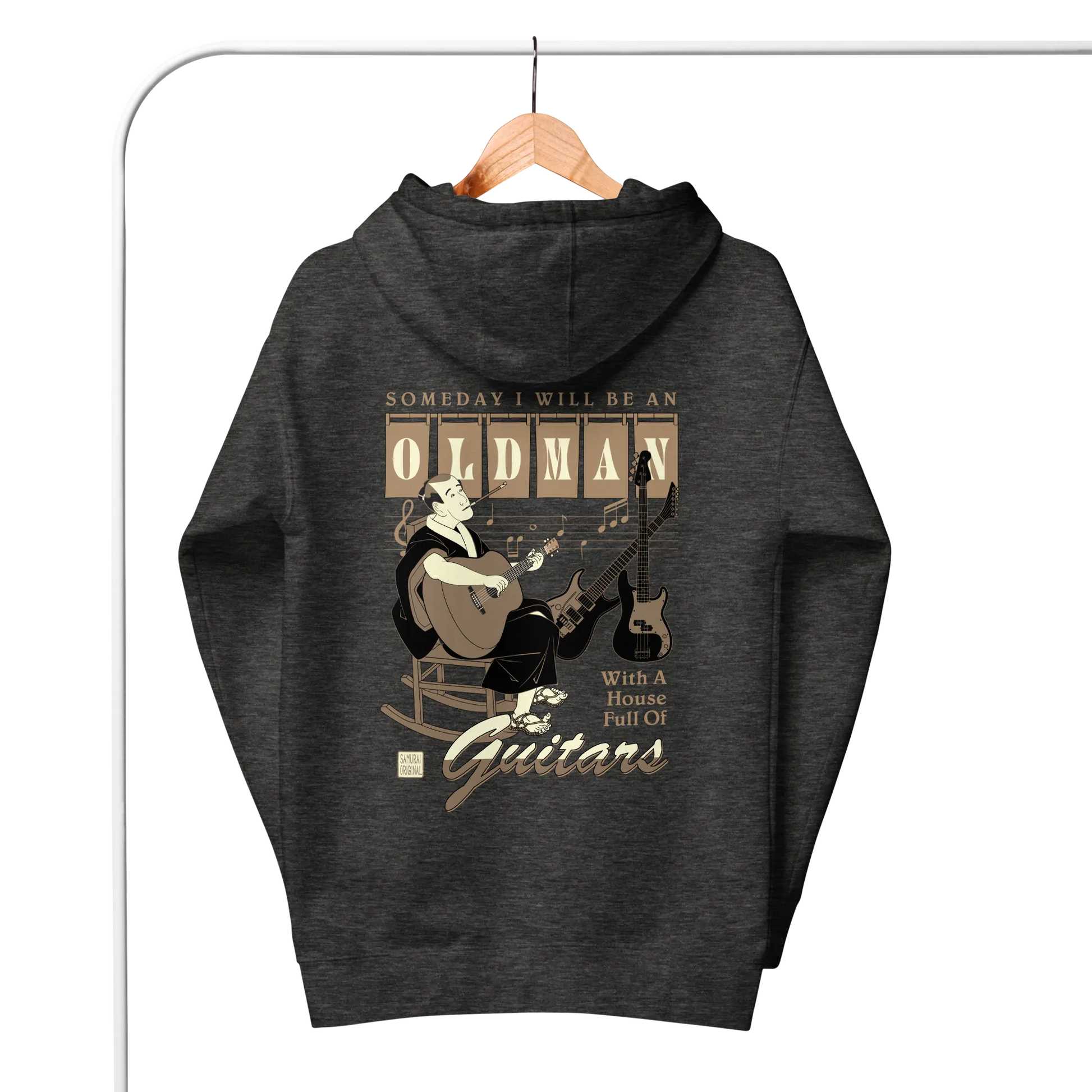 Samurai Guitar Quotes Japanese Ukiyo-e Unisex Hoodie -