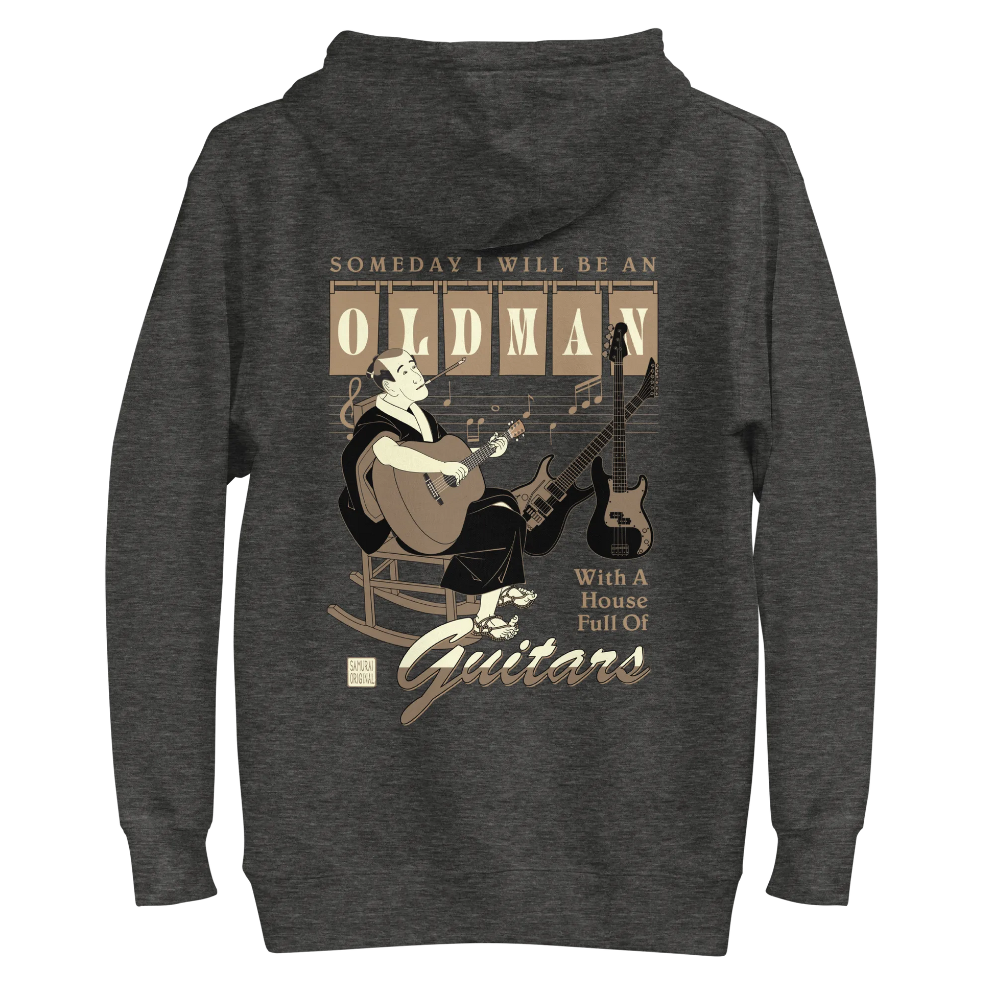 Samurai Guitar Quotes Japanese Ukiyo-e Unisex Hoodie -