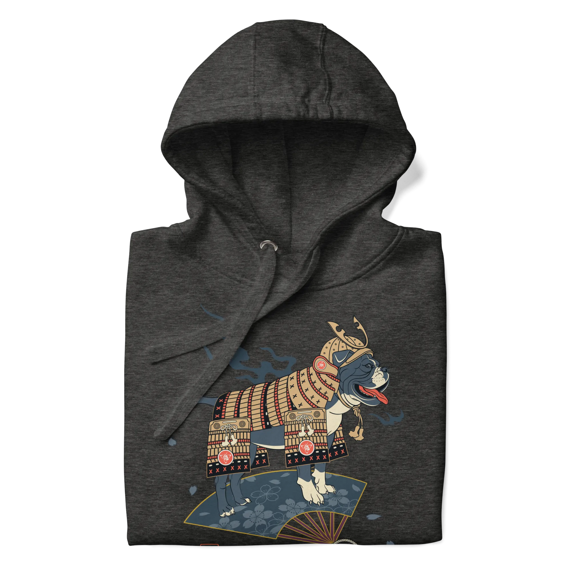 Samurai Bulldog Japanese Ukiyo-e Unisex Hoodie - Samurai Original