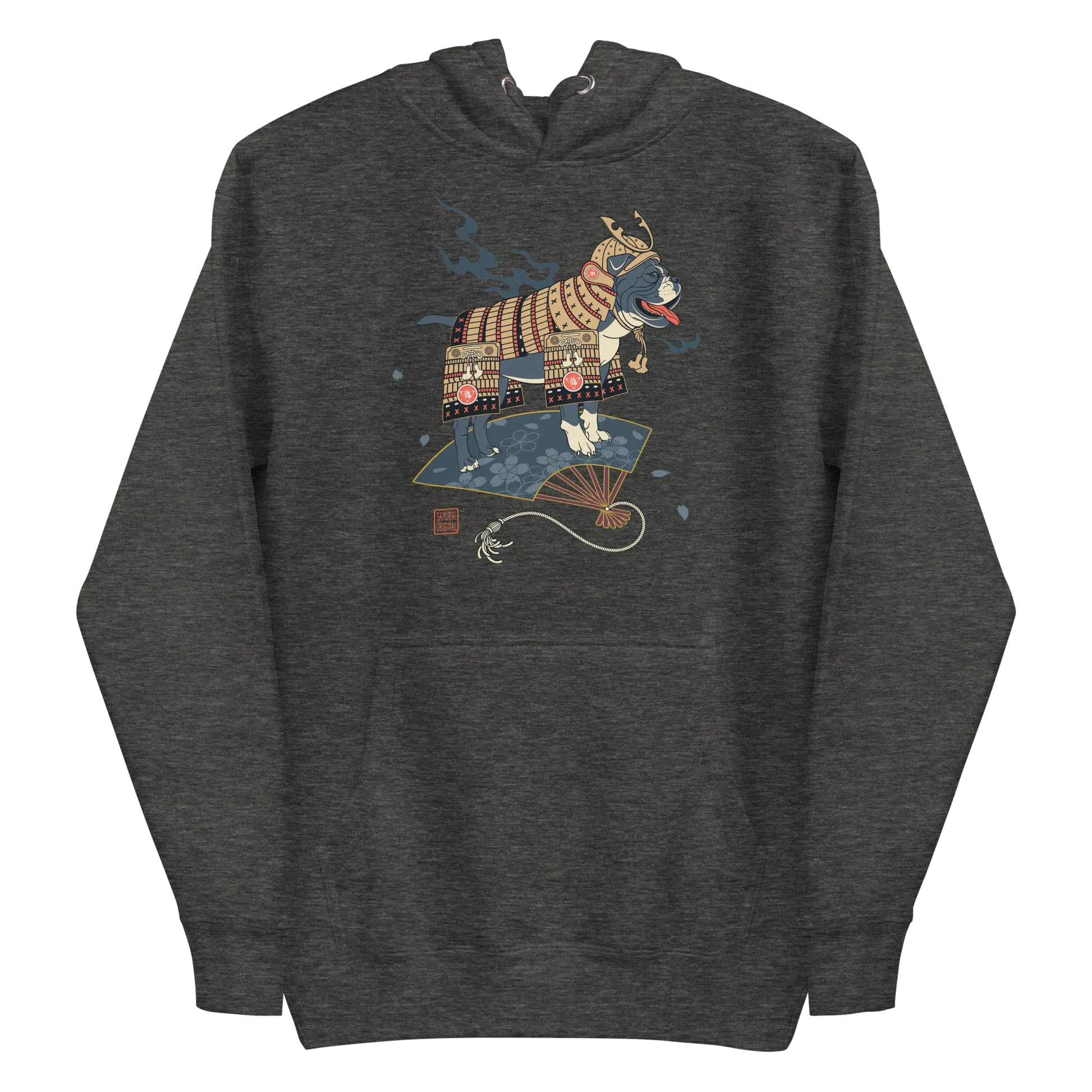 Samurai Bulldog Japanese Ukiyo-e Unisex Hoodie - Samurai Original