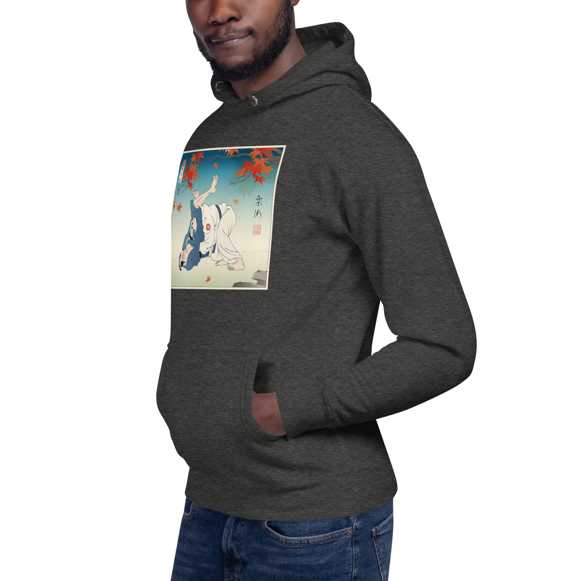 Jiu Jitsu Brazilian Martial Japanese Ukiyo-e Unisex Hoodie 5 -