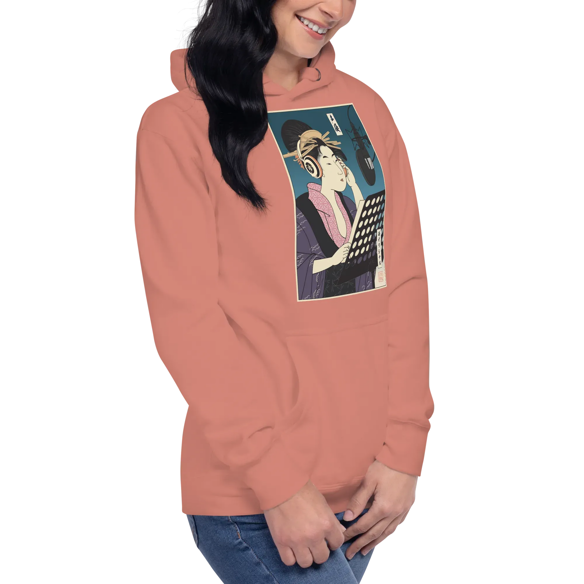 Geisha Voice Actor Japanese Ukiyo-e Unisex Hoodie -