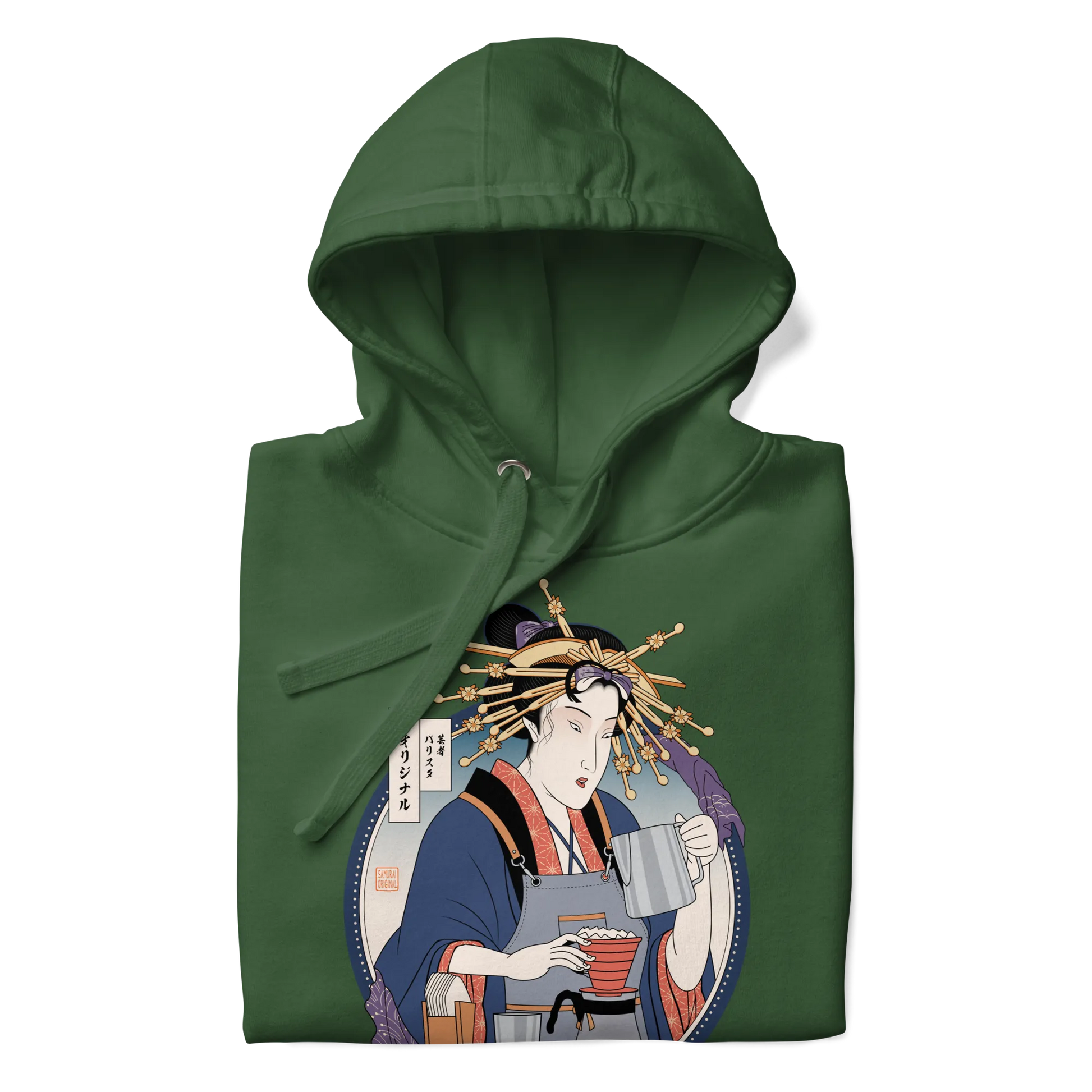 Geisha Barista Ukiyo-e Unisex Hoodie -