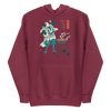 Samurai Beer and BBQ Japanese Ukiyo-e Unisex Hoodie - Maroon / S