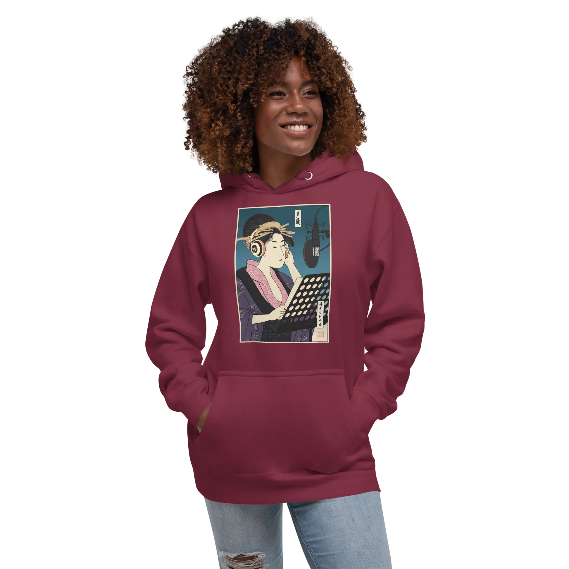 Geisha Voice Actor Japanese Ukiyo-e Unisex Hoodie -