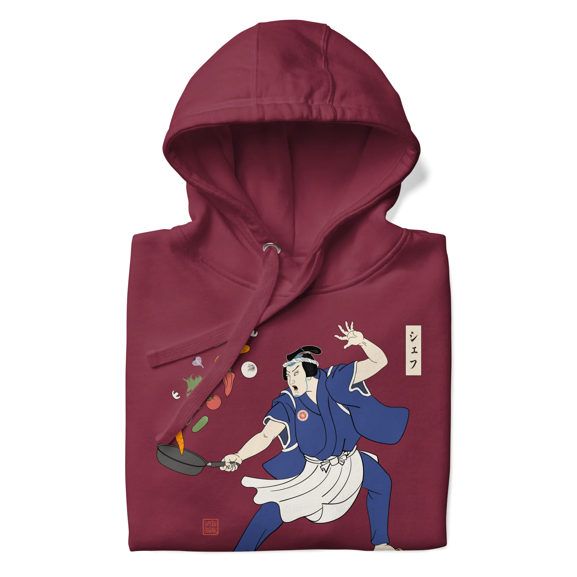 Samurai Chef Japanese Ukiyo-e Unisex Hoodie - Samurai Original