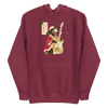 Dachshund Play Guitar Christmas Japanese Ukiyo-e Unisex Hoodie - Maroon / S