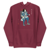 Samurai Hiking Japanese Ukiyo-e Unisex Hoodie - Maroon / S