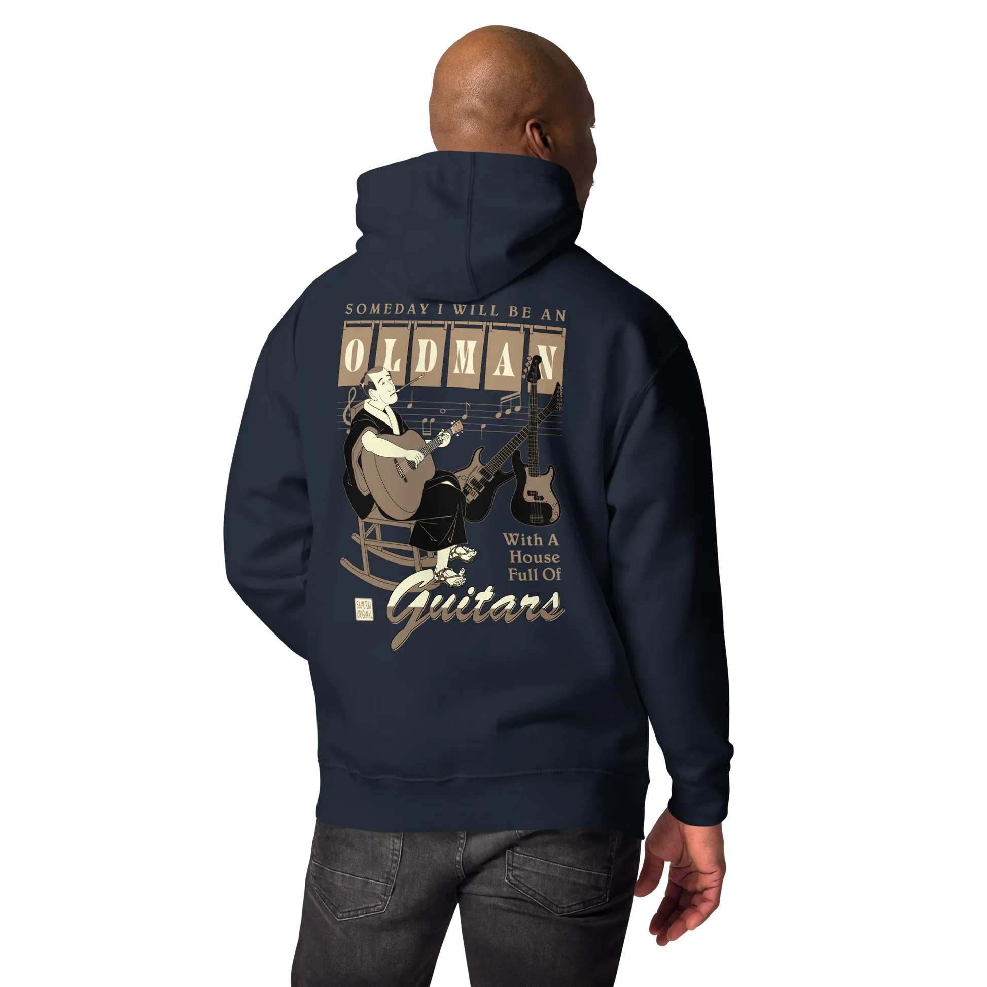 Samurai Guitar Quotes Japanese Ukiyo-e Unisex Hoodie -