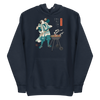 Samurai Beer and BBQ Japanese Ukiyo-e Unisex Hoodie - Navy Blazer / S