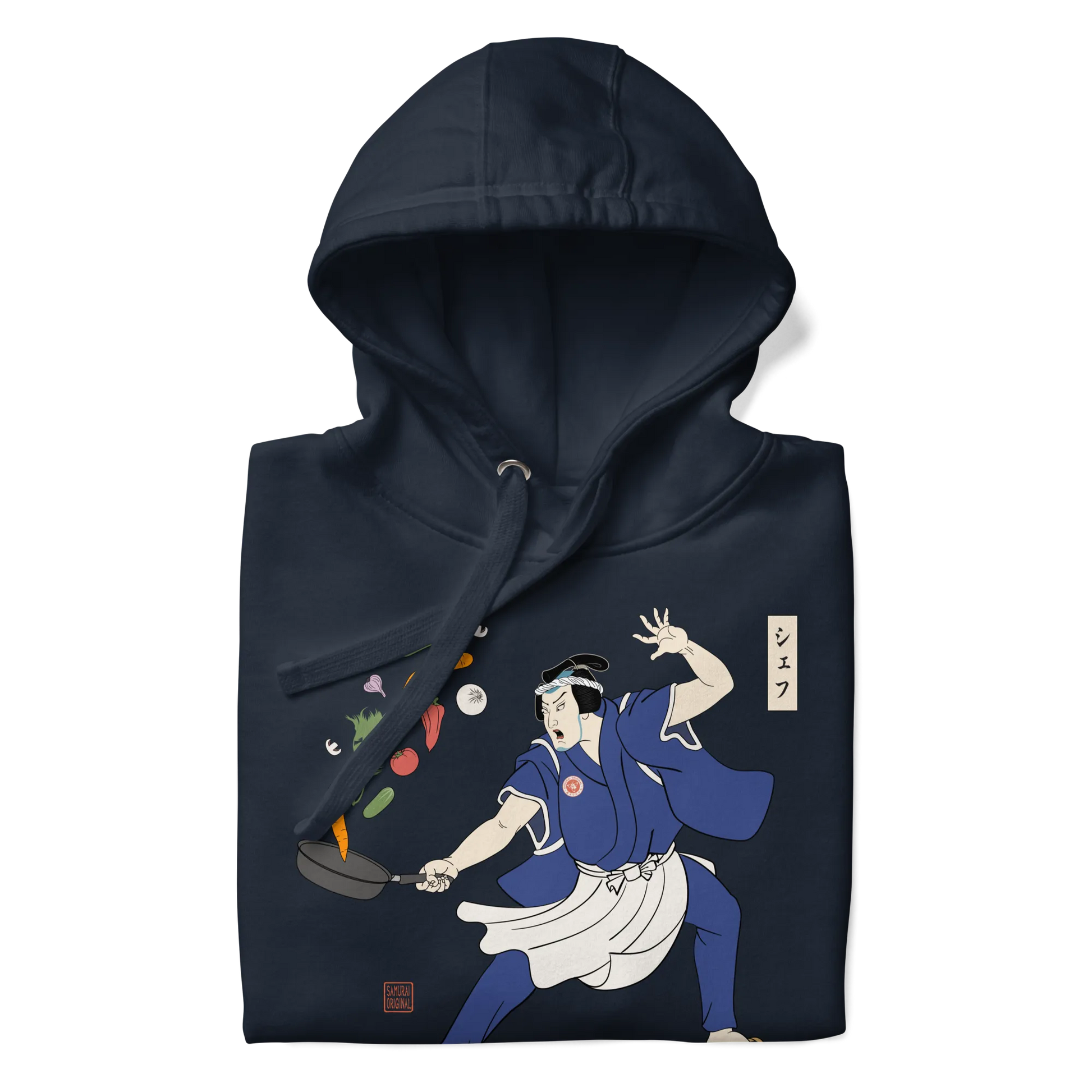 Samurai Chef Japanese Ukiyo-e Unisex Hoodie - Samurai Original