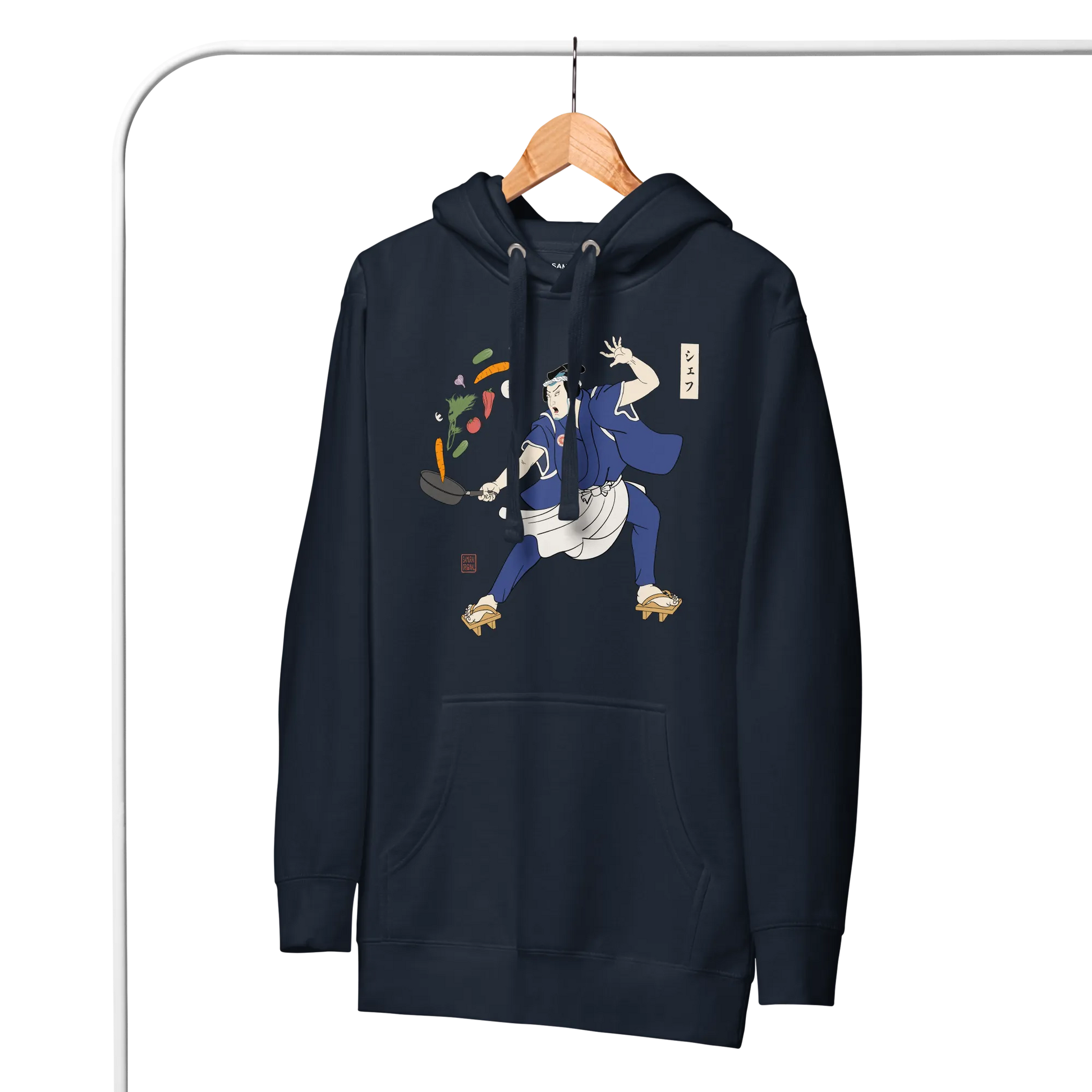 Samurai Chef Japanese Ukiyo-e Unisex Hoodie - Samurai Original