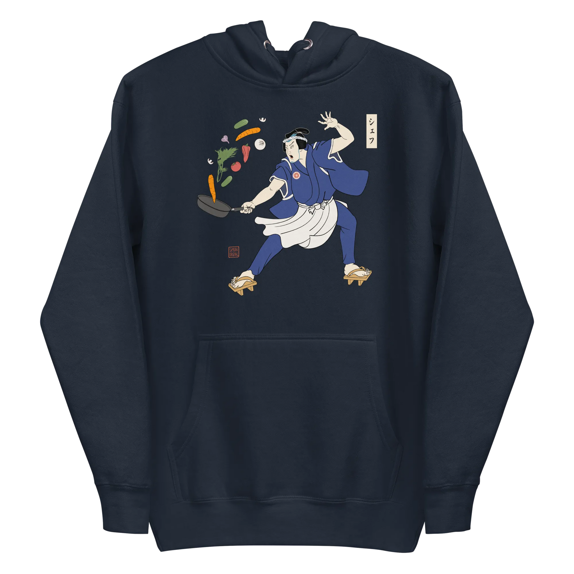 Samurai Chef Japanese Ukiyo-e Unisex Hoodie - Samurai Original