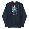 Samurai Hiking Japanese Ukiyo-e Unisex Hoodie - Navy Blazer / S