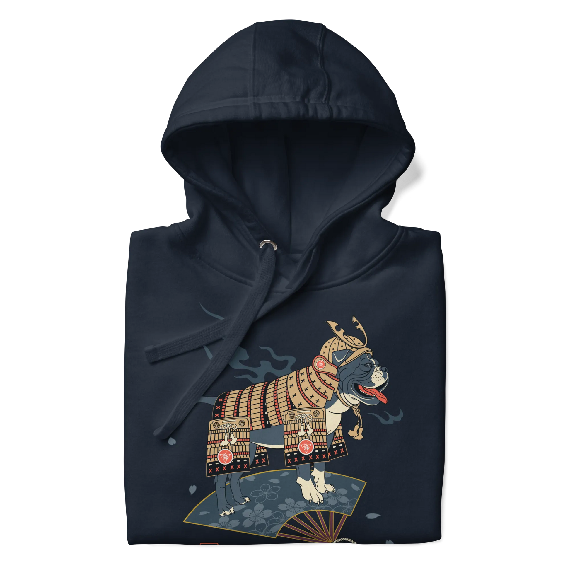 Samurai Bulldog Japanese Ukiyo-e Unisex Hoodie - Samurai Original