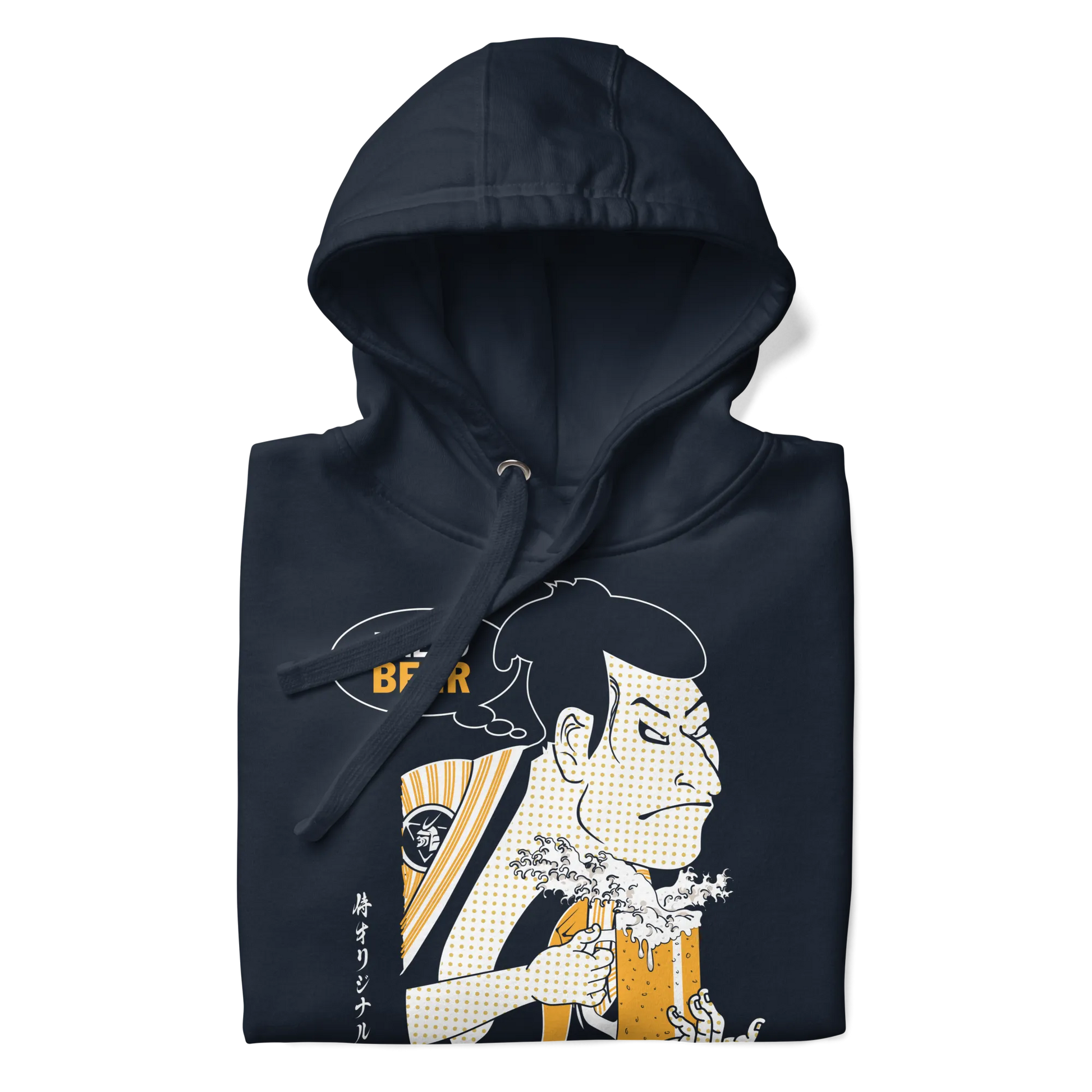 Samurai and Beer I Need Beer Japanese Ukiyo-e Unisex Hoodie - Samurai Original