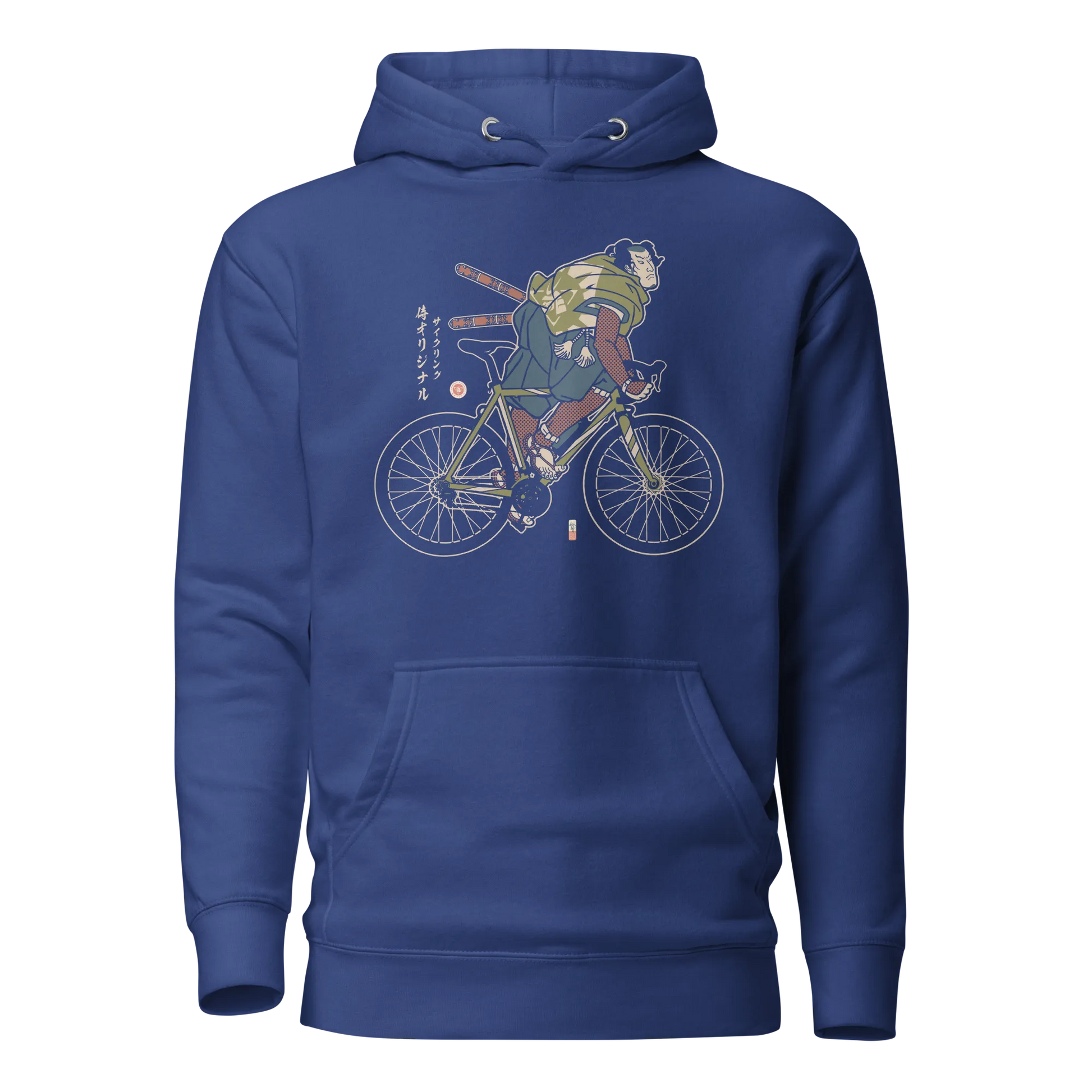 Samurai Bicycle Race Sport Ukiyo-e Unisex Hoodie - Team Royal / S