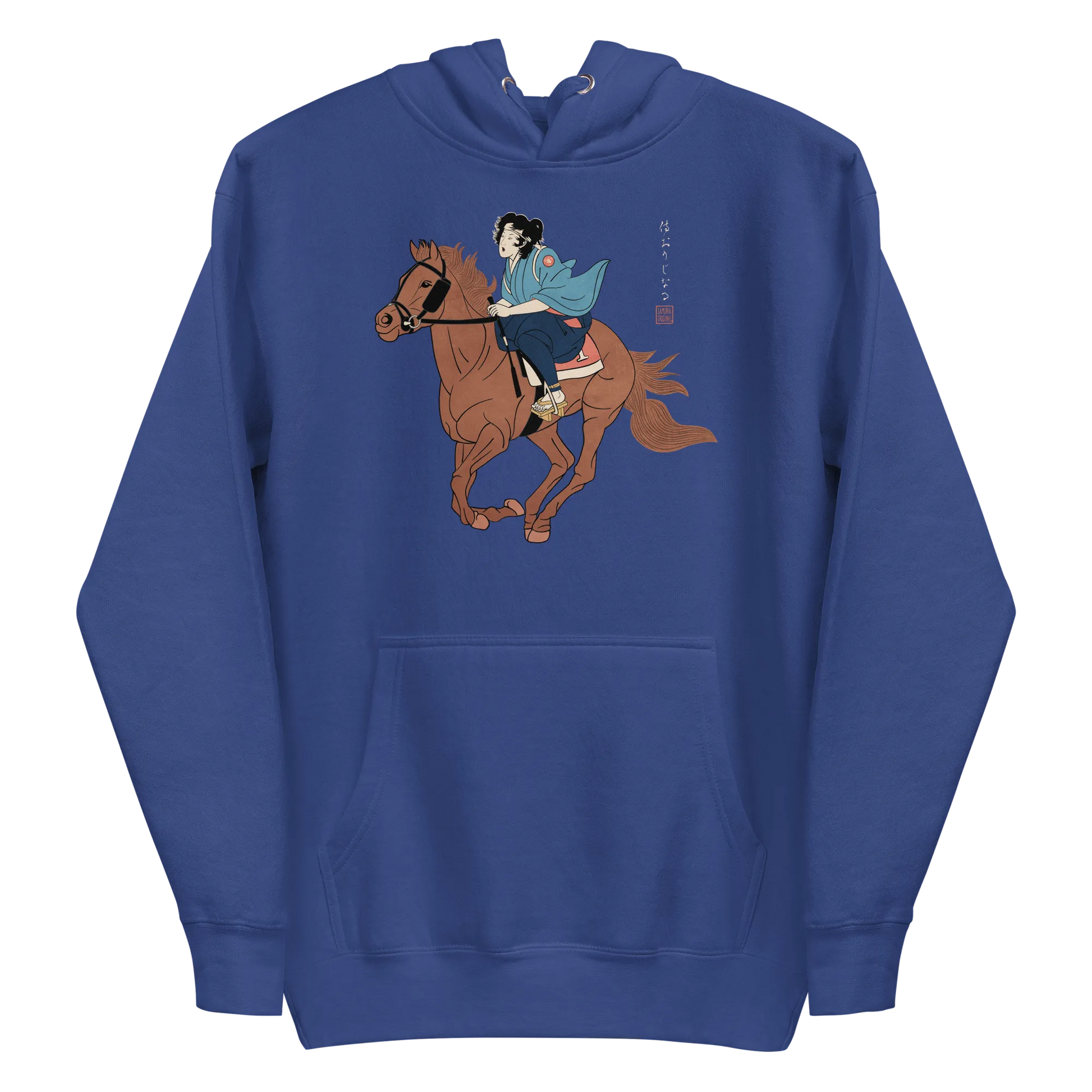 Onna Bugeisha Riding Horse Japanese Ukiyo-e Unisex Hoodie - Samurai Original