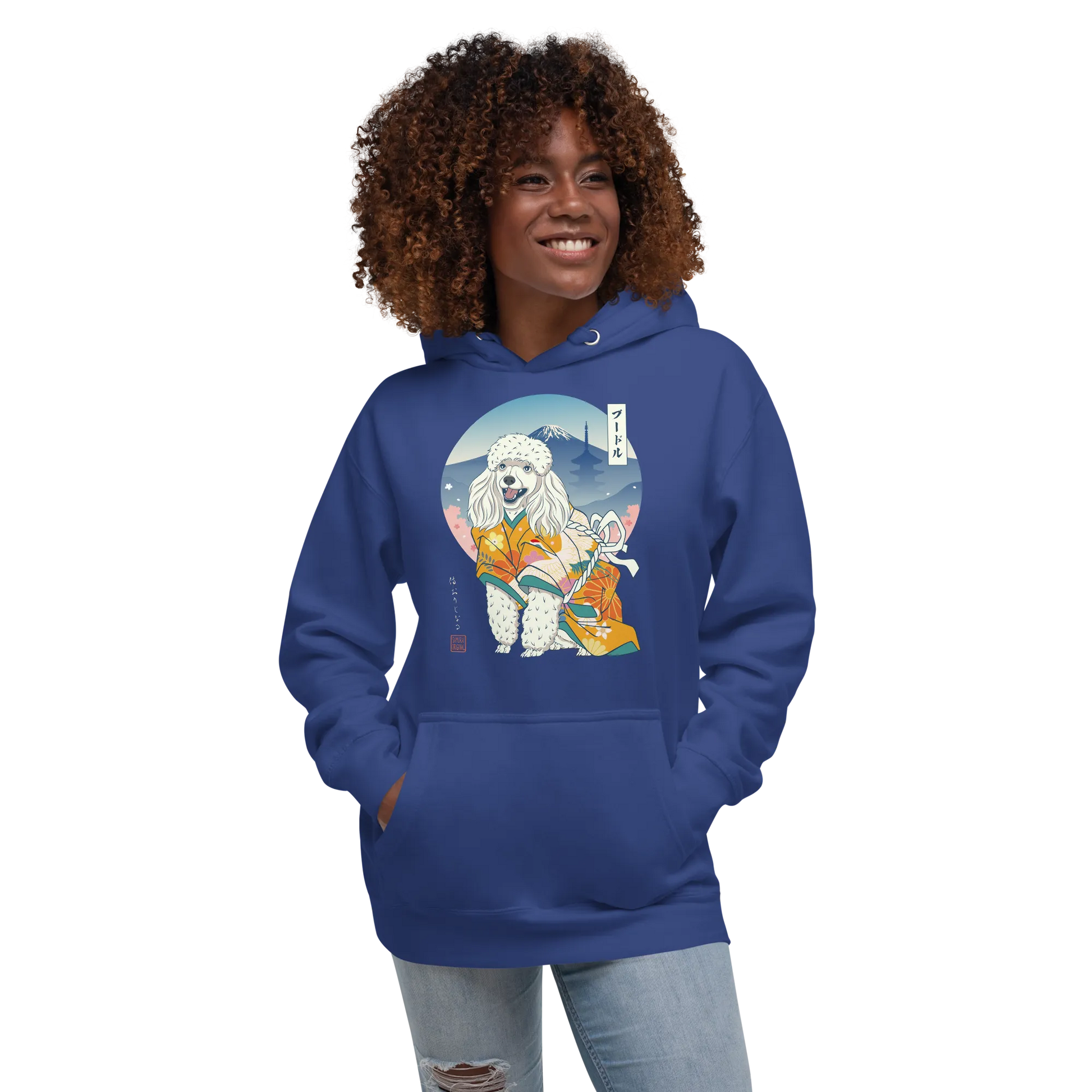 Poodle Dog Japanese Ukiyo-e Unisex Hoodie - Samurai Original