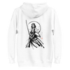 Female Samurai Sumi-e Japanese Ink Unisex Hoodie - White / S