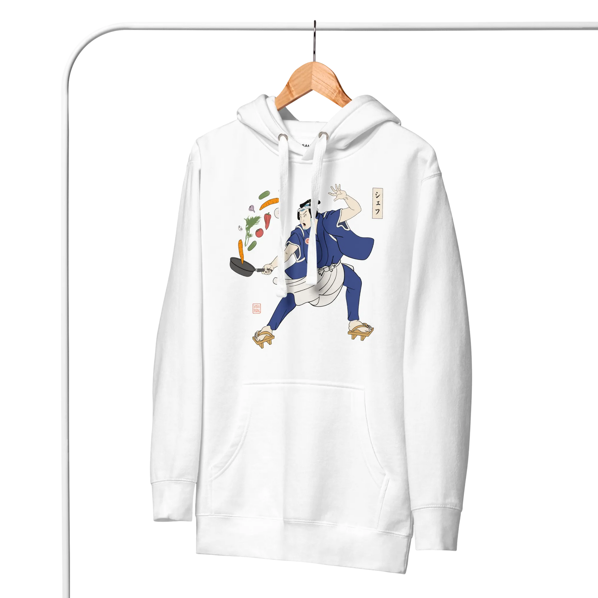 Samurai Chef Japanese Ukiyo-e Unisex Hoodie - Samurai Original