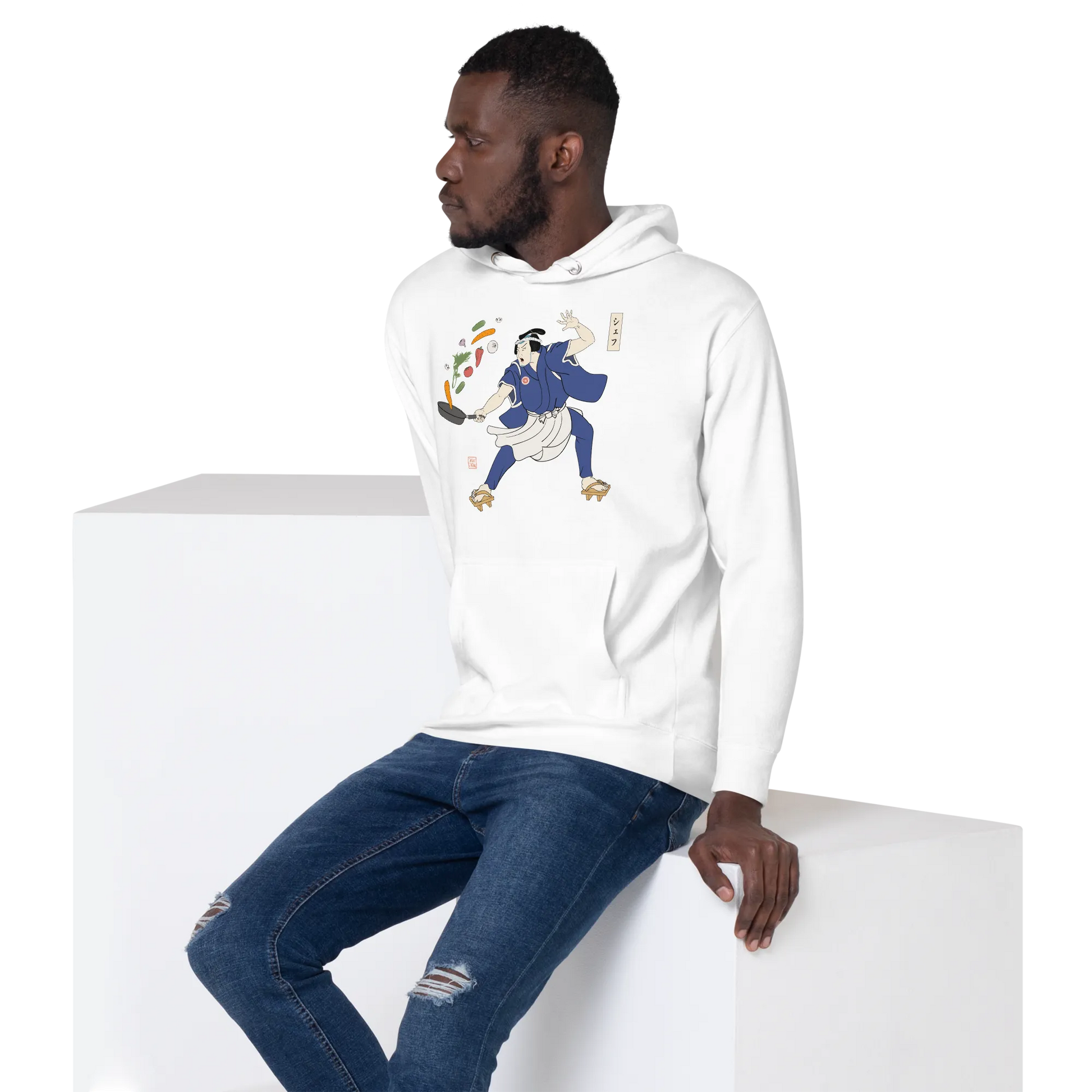 Samurai Chef Japanese Ukiyo-e Unisex Hoodie - Samurai Original