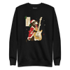 Dachshund Play Guitar Christmas Japanese Ukiyo-e Unisex Premium Sweatshirt - Black / S