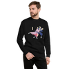 Samurai & Geisha Figure Skating Japanese Ukiyo-e Unisex Premium Sweatshirt - Samurai Original