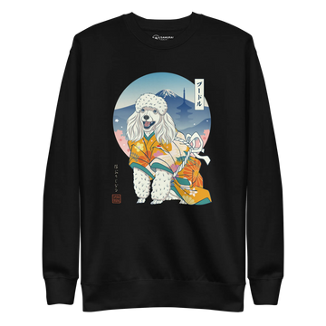 Poodle Dog Japanese Ukiyo-e Unisex Premium Sweatshirt - Samurai Original