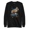 Samurai Bulldog Japanese Ukiyo-e Unisex Premium Sweatshirt - Samurai Original