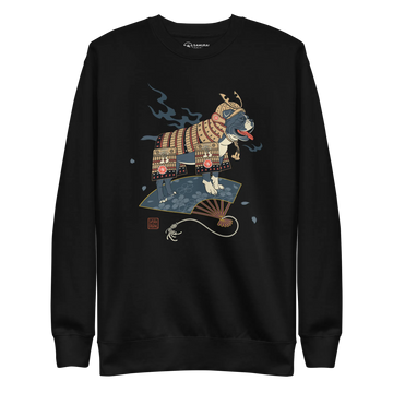 Samurai Bulldog Japanese Ukiyo-e Unisex Premium Sweatshirt - Samurai Original