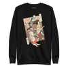 Cat Band Music Japan Ukiyo-e Unisex Premium Sweatshirt - Black / S