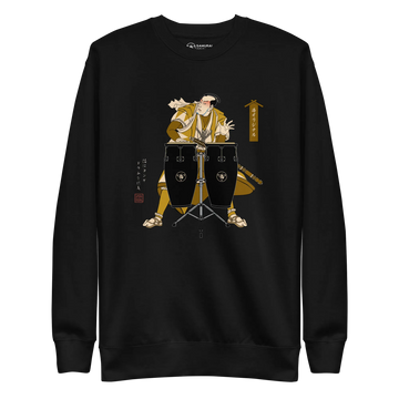 Samurai Playing the Conga Drums Ukiyo-e Unisex Premium Sweatshirt