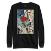 Samurai Rock Climbing Extreme Sport Ukiyo-e Unisex Premium Sweatshirt