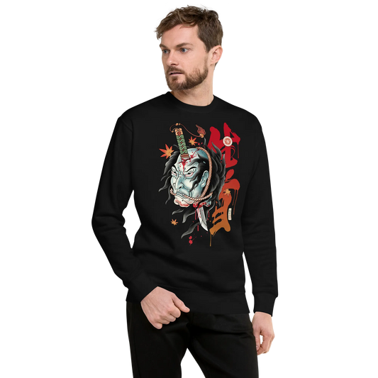 Halloween Namakubi Japanese Tattoo Unisex Premium Sweatshirt