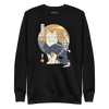 Cat Samurai Ukiyo-e Funny Unisex Premium Sweatshirt